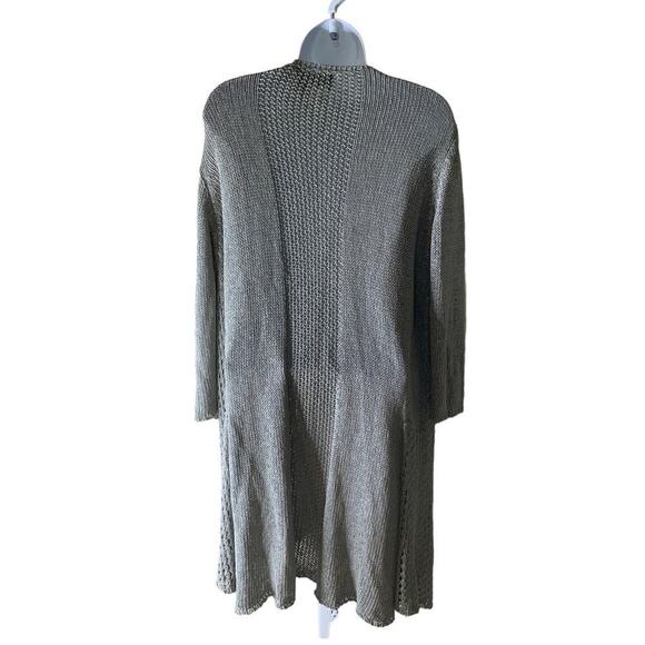 Angel Apparel Tunic Cardigan Knitted Open Front Womens Sz XL 3/4 Sleeves Sweater - Picture 2 of 6